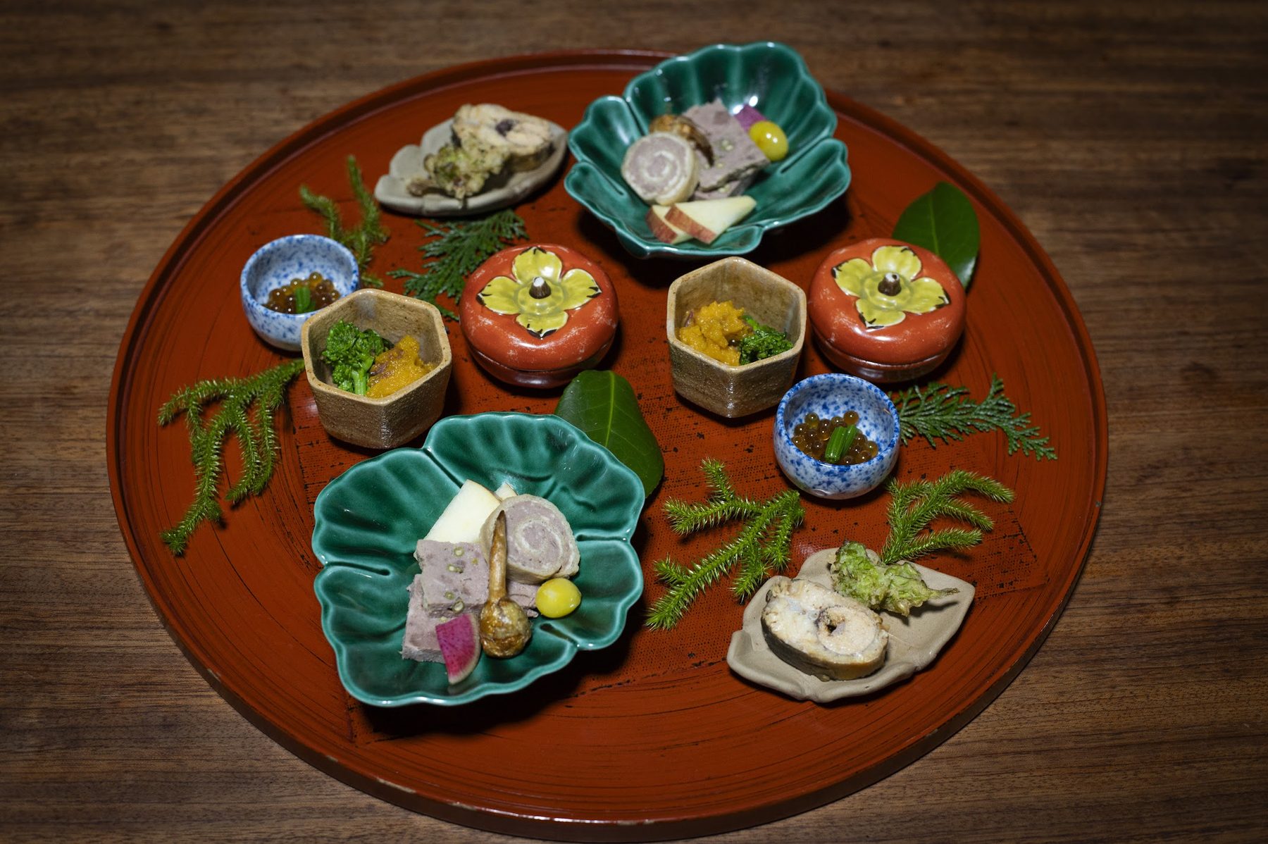先付の盛り合わせ（八寸）